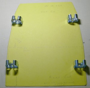 Template with fasteners